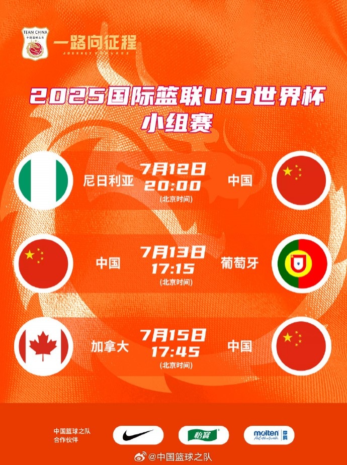 华体会-女篮U19世界杯小组赛赛程出炉：小组先后对阵尼日利亚&amp;amp;葡萄牙&amp;amp;加拿大